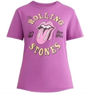 Rolling Stones Ladies Purple Tee Shirt, Time & Tru NWT